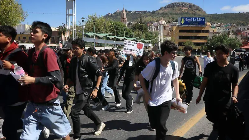 Marcha por la memoria histórica movimiento del 68 en Zacatecas